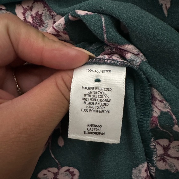 Leith Green Pink Floral Dress - Picture 5 of 6